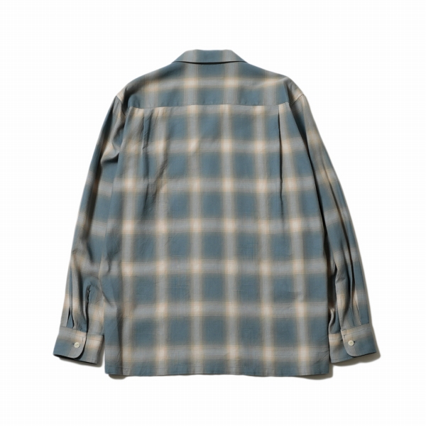 RG / OMBRE CHECK OPEN COLLAR SHIRTS (L-BLUE)