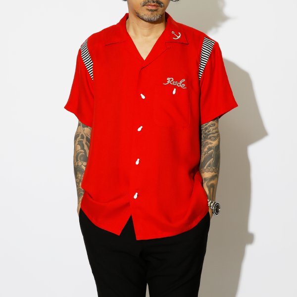 RG / ROPE LOGO BOWLING SHIRT (RED)