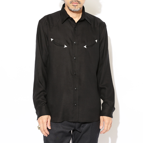 RG /RAYON WESTERN SHIRT(BK)