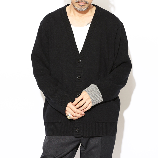 RG / WOOL KNIT CARDIGAN (BK)