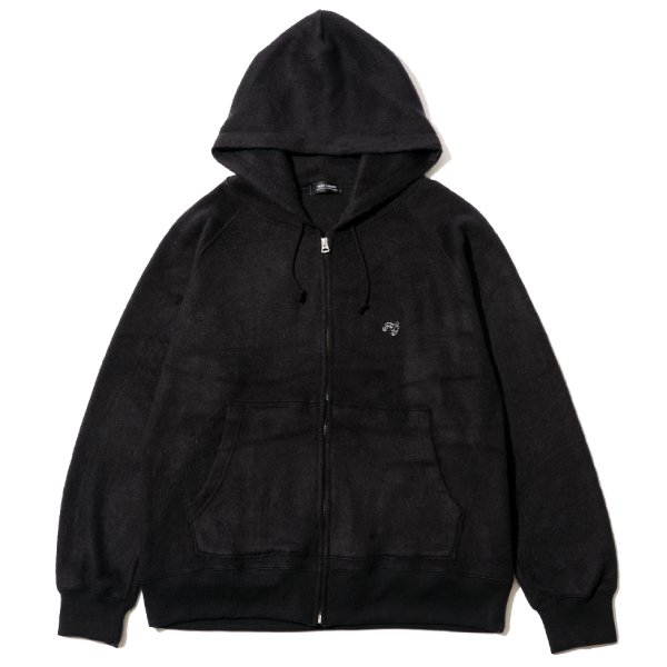 RG /BASIC KNIT ZIP HOODIE (BK) - ウインドウを閉じる