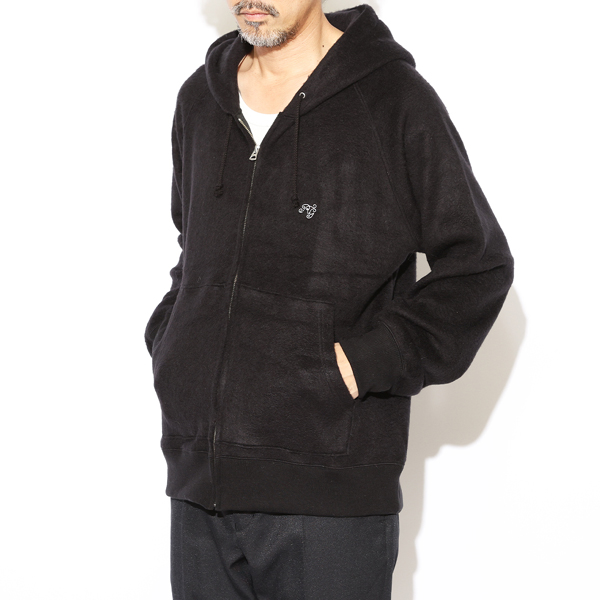 RG /BASIC KNIT ZIP HOODIE (BK)