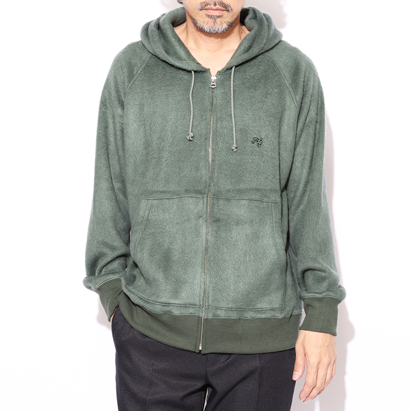 RG /BASIC KNIT ZIP HOODIE (GREEN)