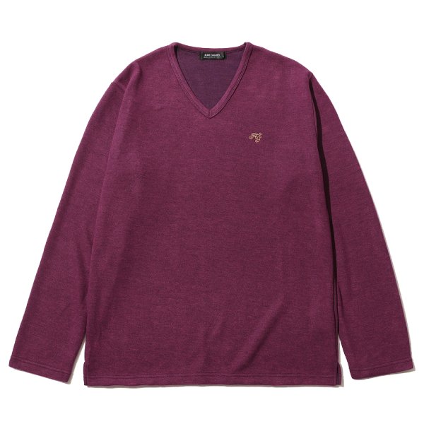 RG / BASIC V NECK KNIT (PURPLE)