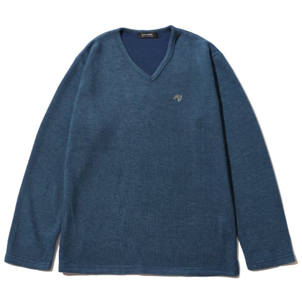 RG / BASIC V NECK KNIT (BLUE)