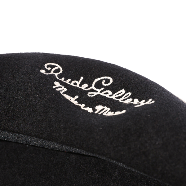 RG / CHAIN EMB WOOL BERET(BK)