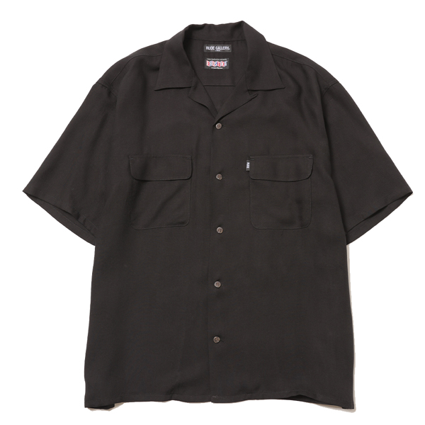 RG / RUDE CATS W FLAP OPEN COLLAR SHIRT (BK)