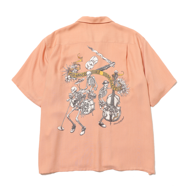 RG / RUDE CATS W FLAP OPEN COLLAR SHIRT (PINK)