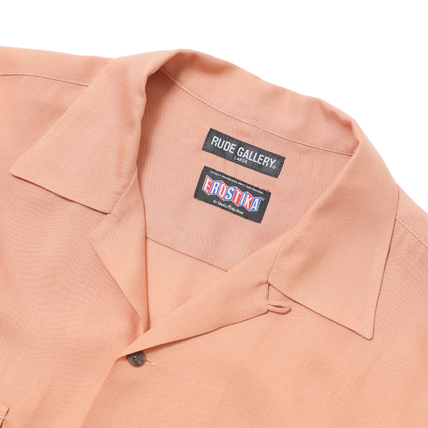 RG / RUDE CATS W FLAP OPEN COLLAR SHIRT (PINK)