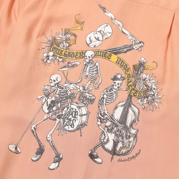 RG / RUDE CATS W FLAP OPEN COLLAR SHIRT (PINK)