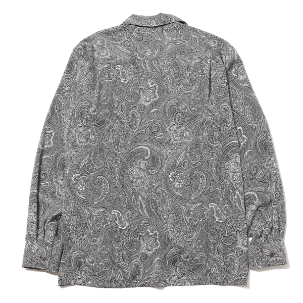 RG / PAISLEY OPEN COLLAR LS SHIRT (BK)