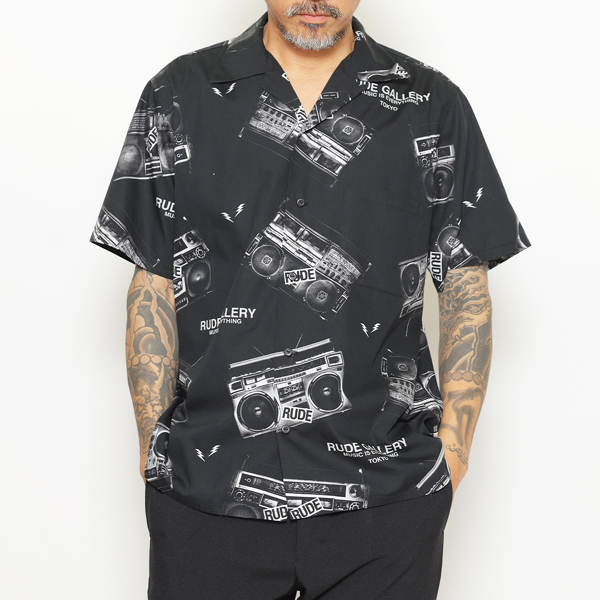 RG /RADIO ALOHA SHIRT(BK)