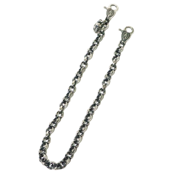 RUDE GALLERY / GENOM WALLET CHAIN MARIA W CLIP SKULL HEAD BRASS