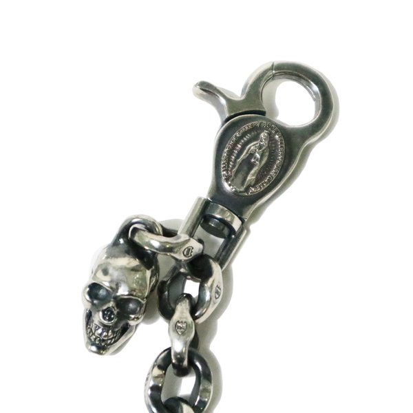 RUDE GALLERY / GENOM WALLET CHAIN MARIA W CLIP SKULL HEAD BRASS