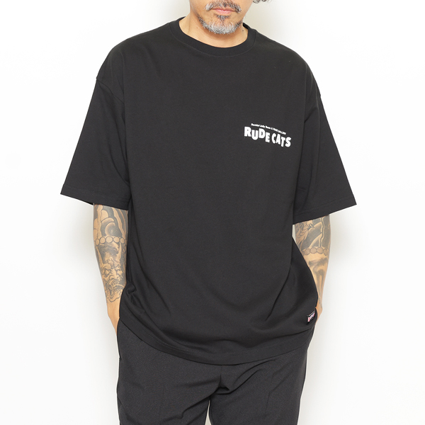 RG / RUDE CATS BIG TEE (BLACK)