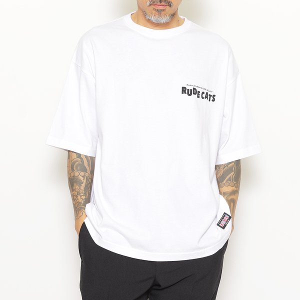 RG / RUDE CATS BIG TEE (WHITE)