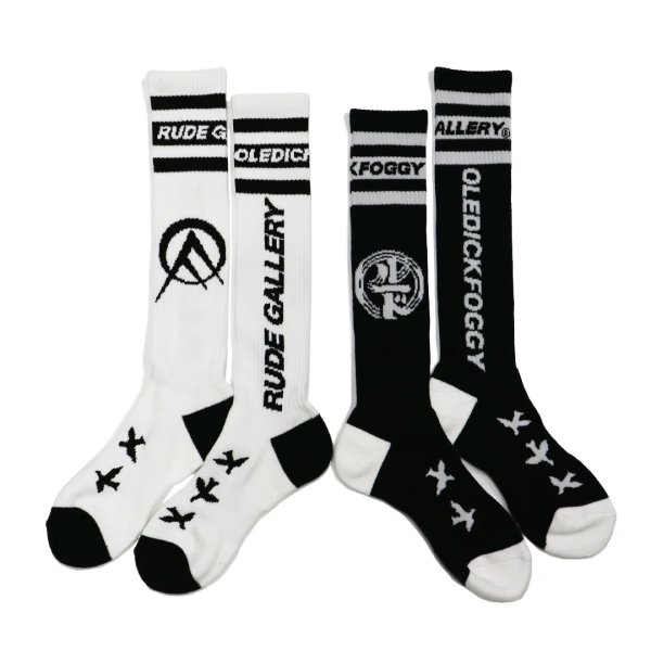 RG/ LOGO SOCKS - OLEDICKFOGGY (BK/WH)