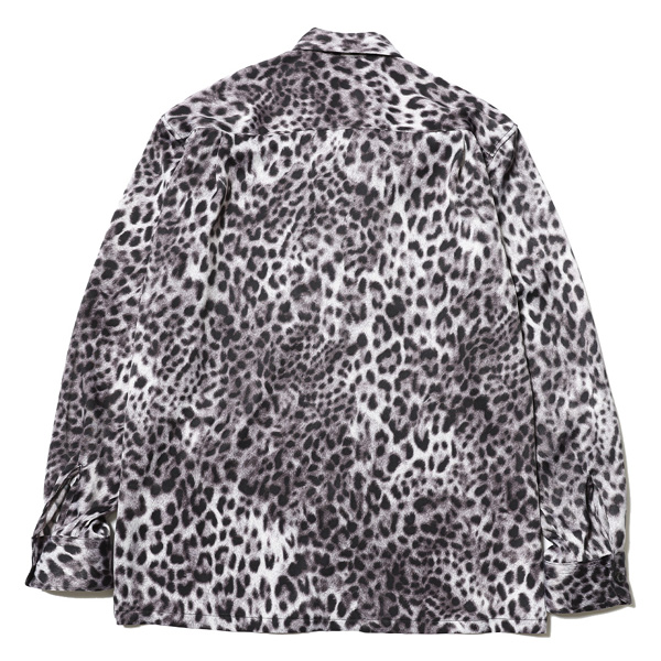 RG / LEOPARD OPEN COLLAR LS SHIRT(BK LEO)
