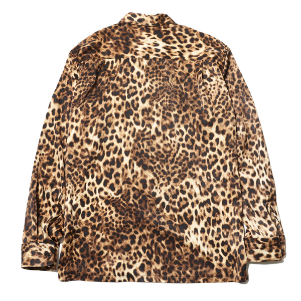 RG / LEOPARD OPEN COLLAR LS SHIRT(YEL LEO)