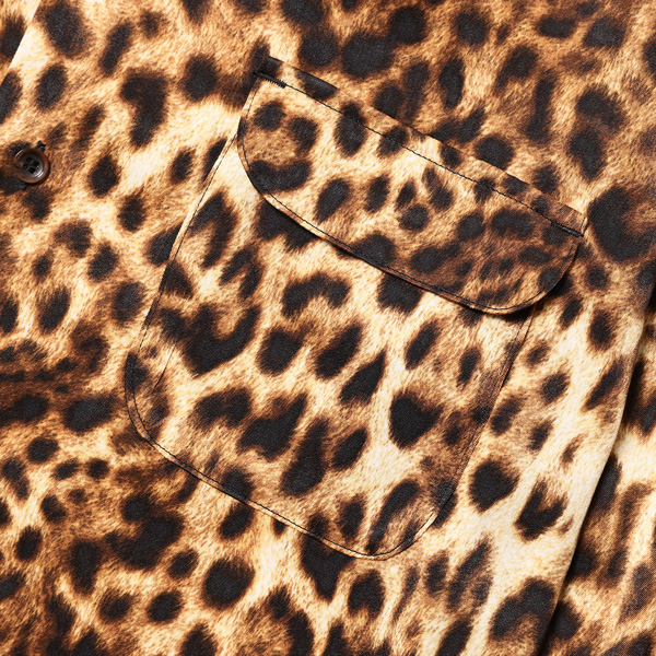 RG / LEOPARD OPEN COLLAR LS SHIRT(YEL LEO)