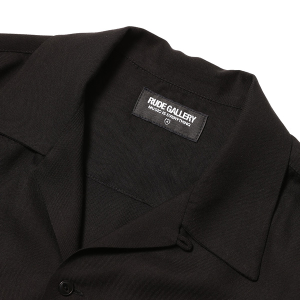 RG / CAT OPEN COLLAR LS SHIRT (BK)