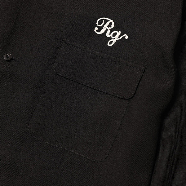 RG / CAT OPEN COLLAR LS SHIRT (BK)