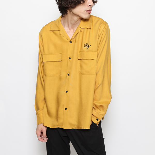 RG / CAT OPEN COLLAR LS SHIRT (MUSTARD)