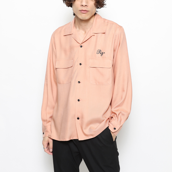 RG / CAT OPEN COLLAR LS SHIRT (PINK)