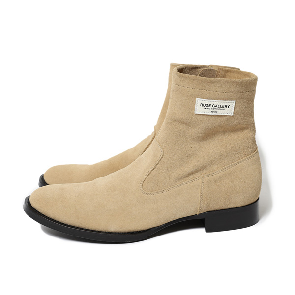RG / HORSE HIDE SIDE ZIP BOOTS (BEIGE)