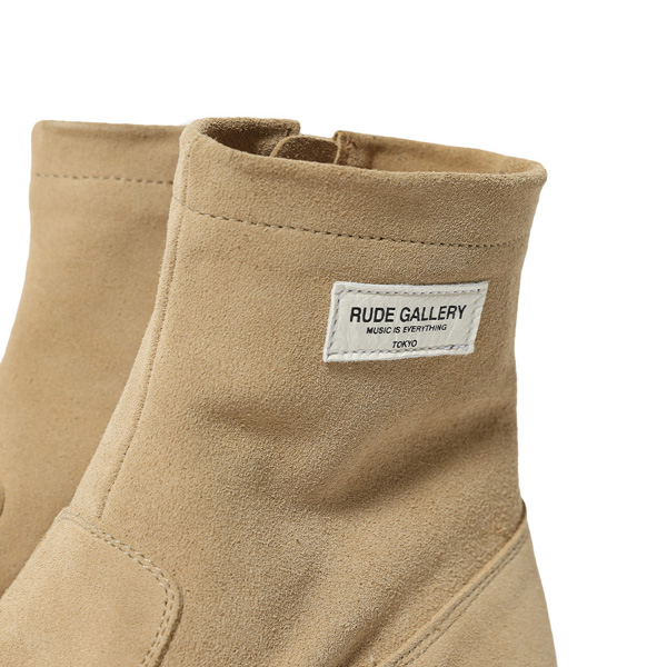 RG / HORSE HIDE SIDE ZIP BOOTS (BEIGE)