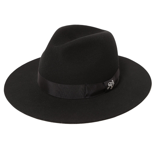 RG / BASIC WIDE BRIM FELT HAT-SOFT TOP (BK)