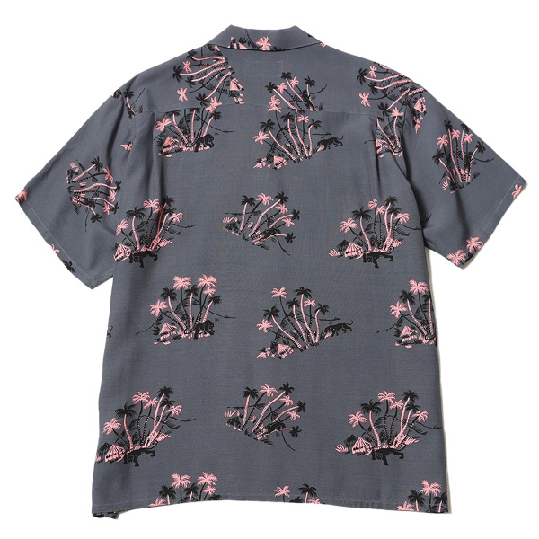 RG / PANTHER ALOHA SHIRT (DARK GRAY/PINK) - ウインドウを閉じる