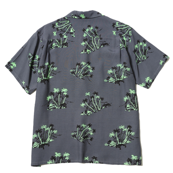 RG / PANTHER ALOHA SHIRT (DARK GRAY/GREEN) - ウインドウを閉じる