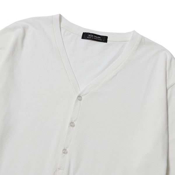 RG / BASIC HENLEY NECK CUT&SEW (WH) - ウインドウを閉じる