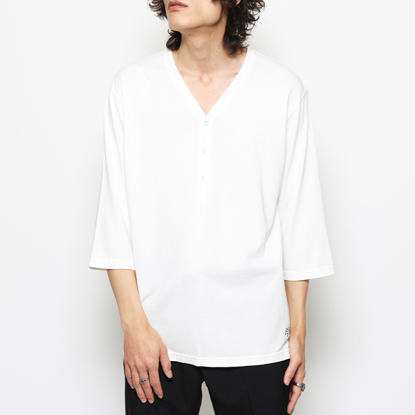 RG / BASIC HENLEY NECK CUT&SEW (WH) - ウインドウを閉じる