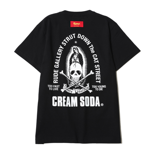 RG / CREAM SODA×RUDE GALLERY MARIA&SKULL TEE (BK)