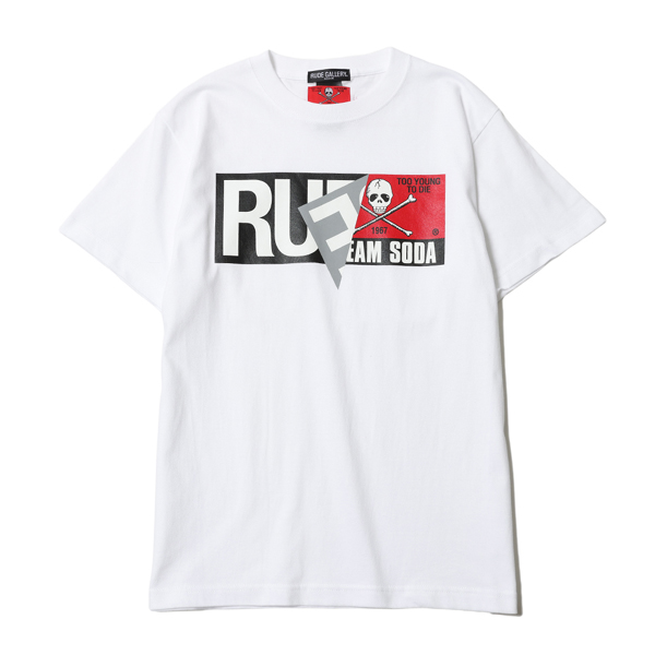 RG / CREAM SODA×RUDE GALLERY STICKER TEE (WH)