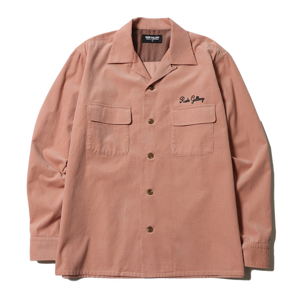 RG /CORDUROY OPEN COLLAR LS SHIRT(PINK)