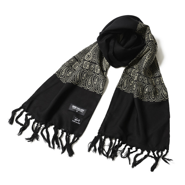 RG /PAISLEY MARIA STOLE(BLACK / BEIGE)