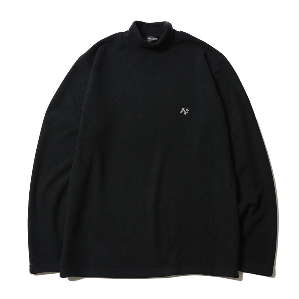 RG / BASIC MOCK NECK KNIT LS (BK)