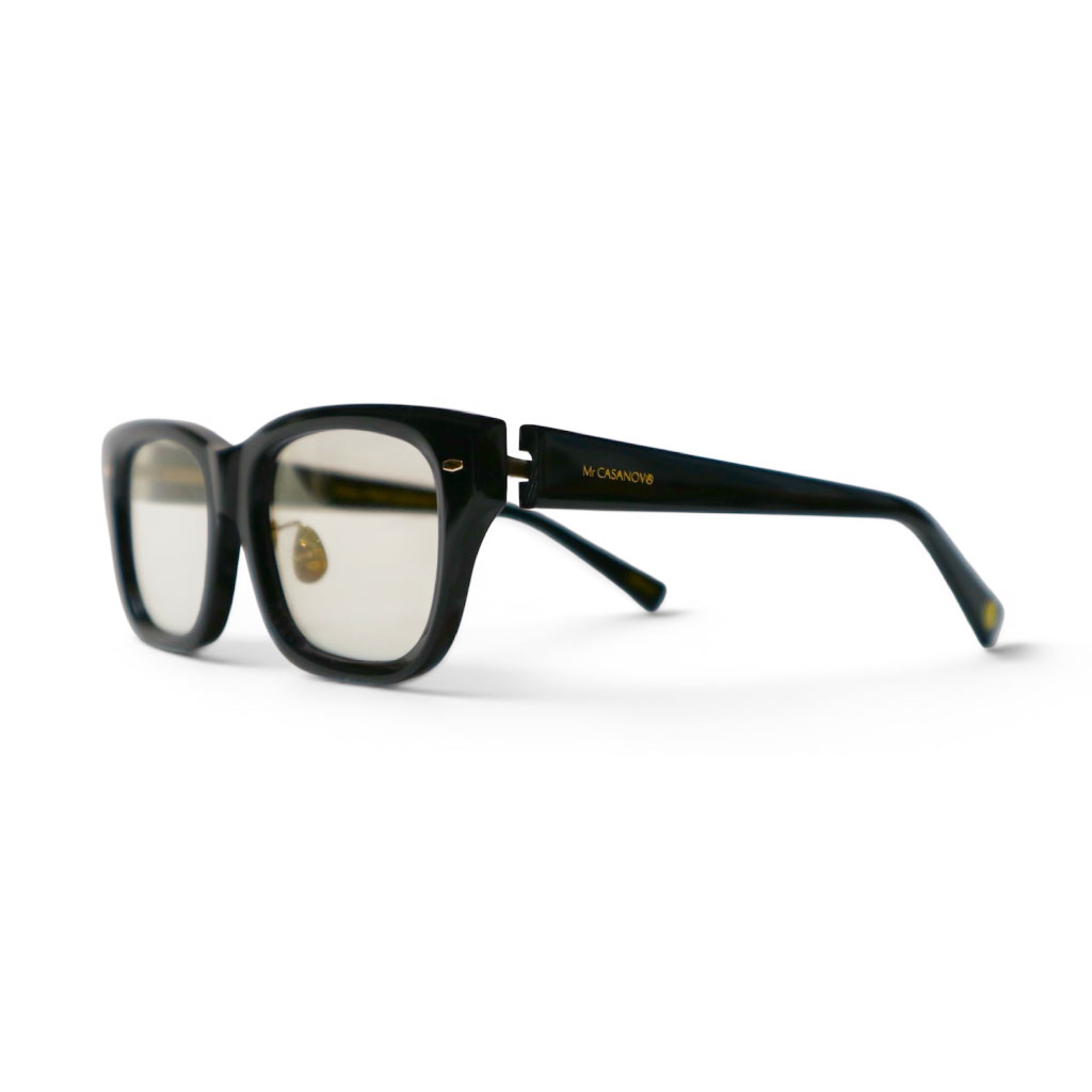 Mr. CASANOVA /JIMMY 3 BlackxGold / Light Brown Lens