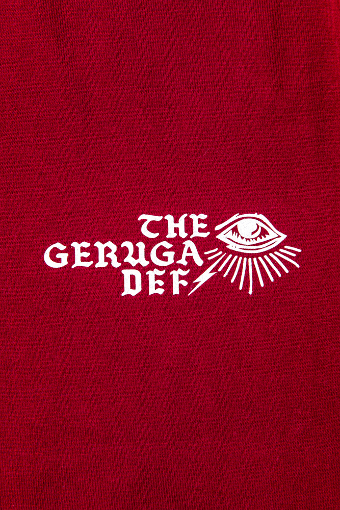 GERUGA / PRINT T-SHIRS -DEF- (BURGUNDY)