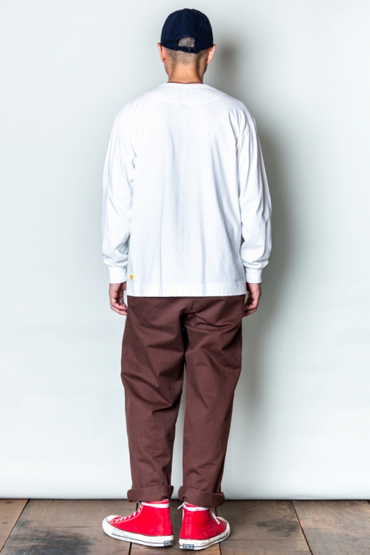 GERUGA / EASY FIT LONG SLEEVE T-S -PIGMENT DYE- (OFF-WH) - ウインドウを閉じる