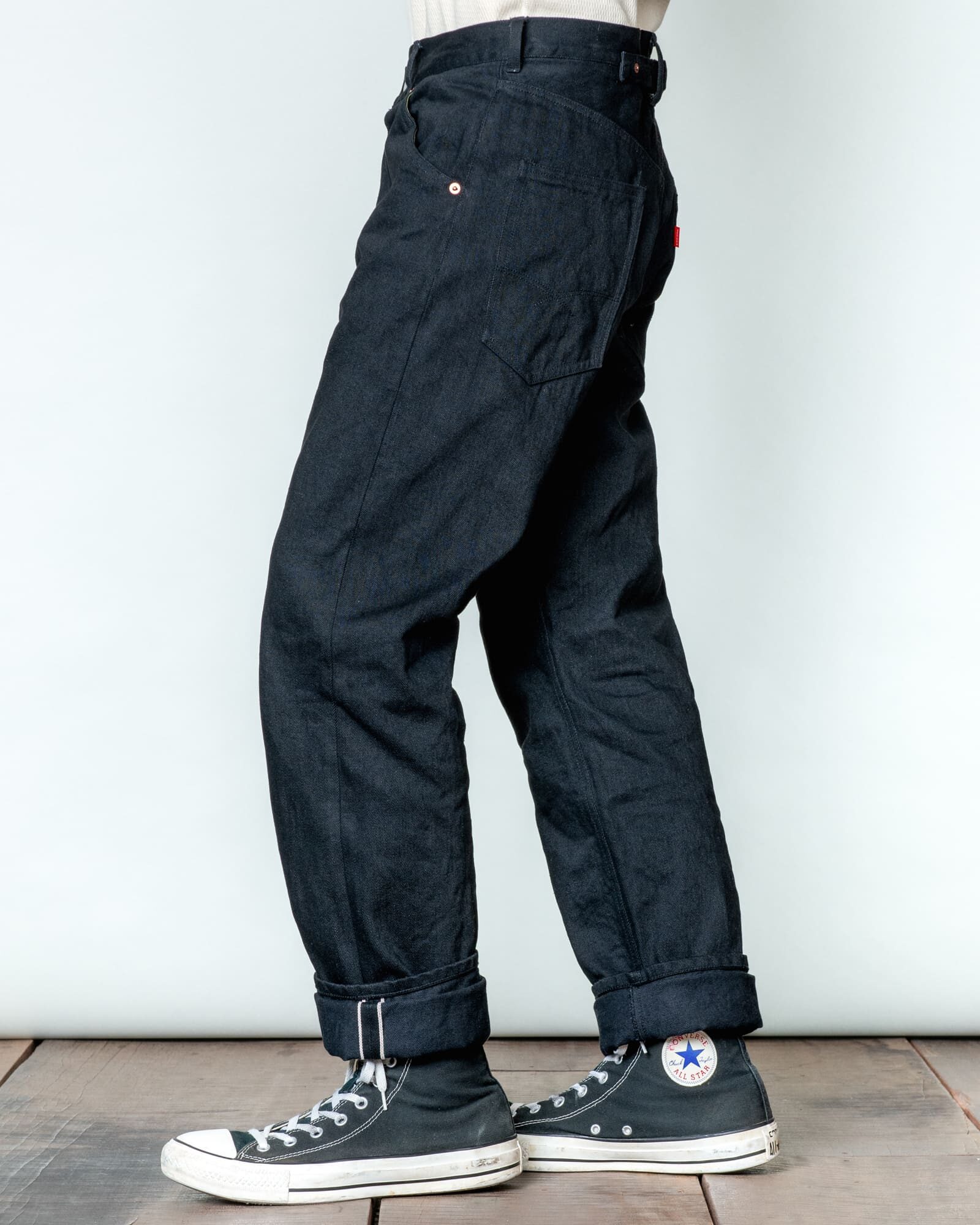 GERUGA / LOOSE FIT DENIM PANTS ＜14oz＞ (BK×BK)