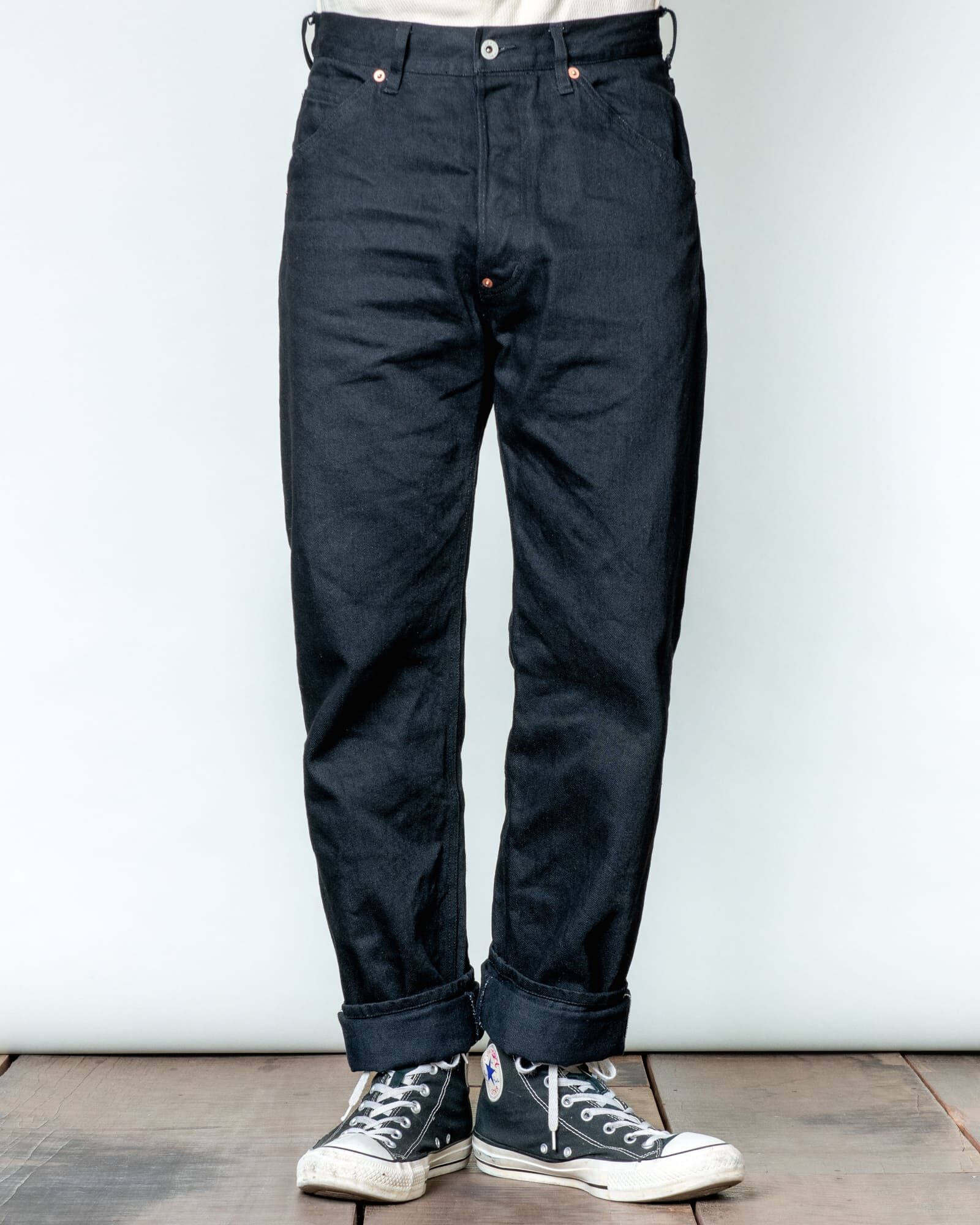 GERUGA / LOOSE FIT DENIM PANTS ＜14oz＞ (BK×BK)