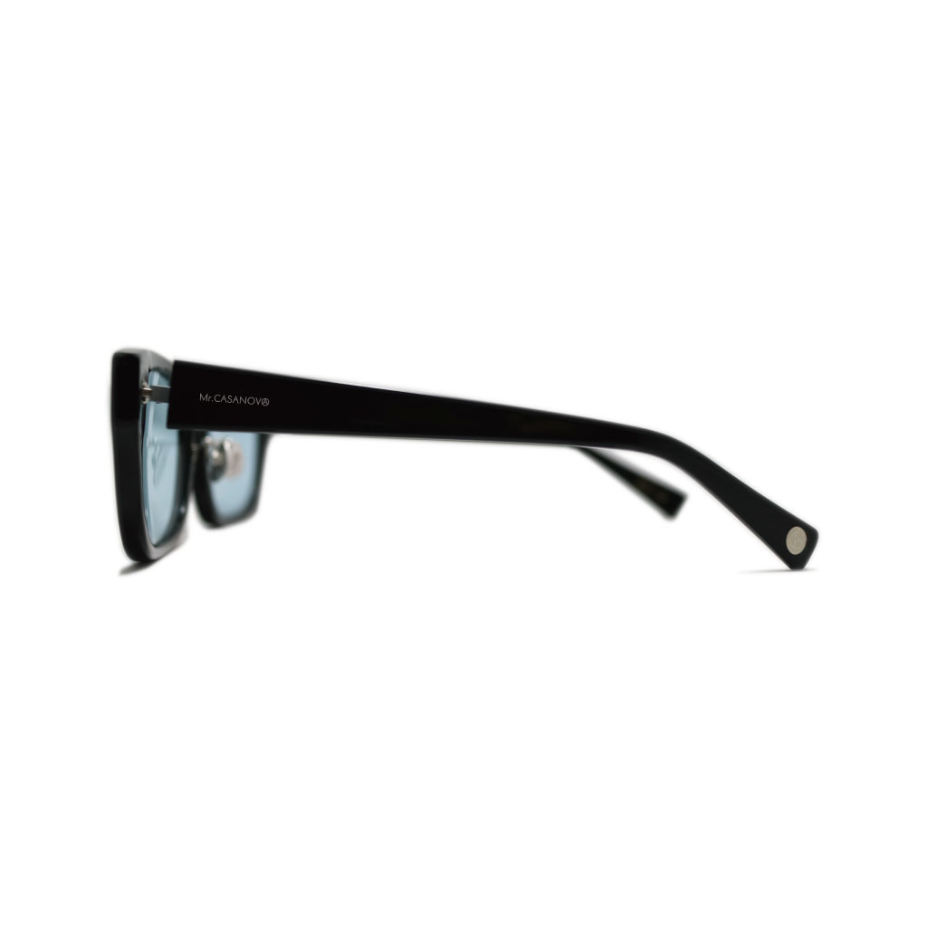 Mr. CASANOVA /JIMMY2 / BlackxSilver / Light Blue Lens