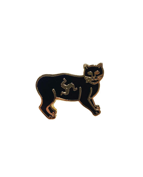 Lewis Leathers / Single Badge - MANX CAT - (GOLD)