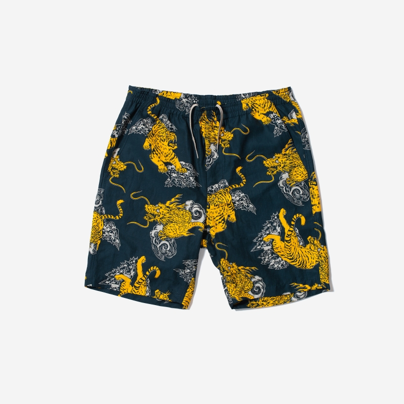 LOST CONTROL / Easy Shorts-Tiger&Dragon- (NAVY/YELLOW) - ウインドウを閉じる