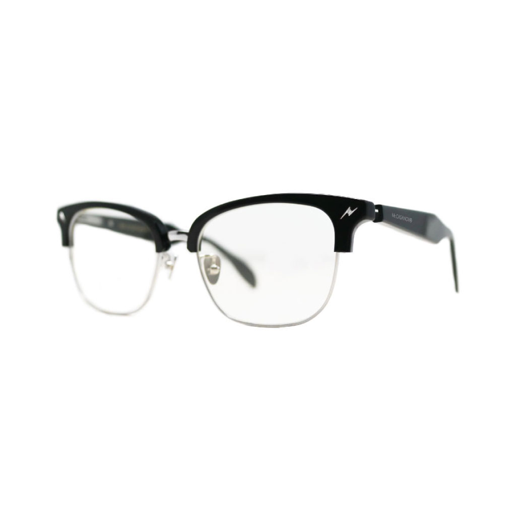 Mr. CASANOVA / STOMP-4-(Black×Silver / Clear Lens)